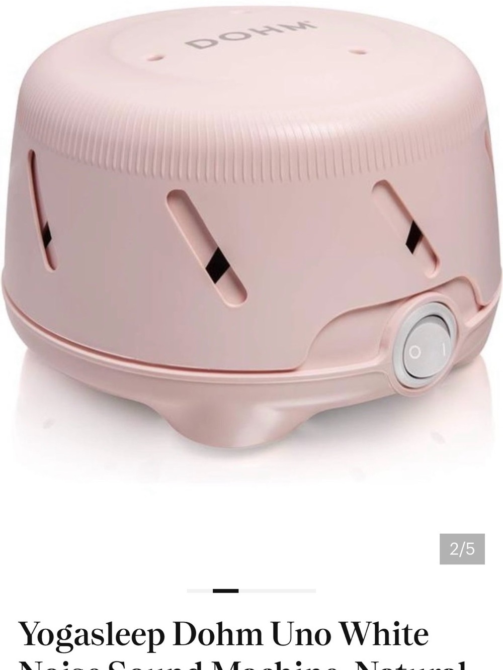 Kids Pink White Noise Machine for Sleep